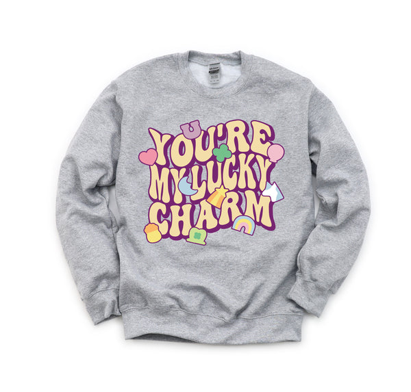 You're my lucky charm  Adult and child Sweatshirt Option (Multiple Colors)