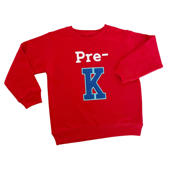 Custom Pre-K  Chenille Patch and Print Sweatshirt