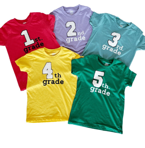 Custom Patch Grade Tees (1st through 12th grade) Youth and Adult