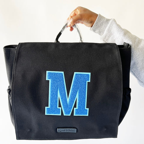 Custom Bag, Customize my bag, backpack with chenille patches, personalize bag, iron on patches, design my purse, personalised gift, varsity letter patch, kensley bag, customizable backpack, vacation bag, travel backpack, diaper bag, daycare bag, pregnancy bag, hospital bag, work bag, mommy bag, large bag