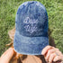 fiance, wifey hat  wifey wedding party gift  wedding hat  wedding day  Vintage Dad Hat  The Dad Hat wife dope wife  something blue  Dad Hat bridal shower gift baseball cap Bachelorette Party Gift  anniversary gift  adjustable hat  acid blue jean