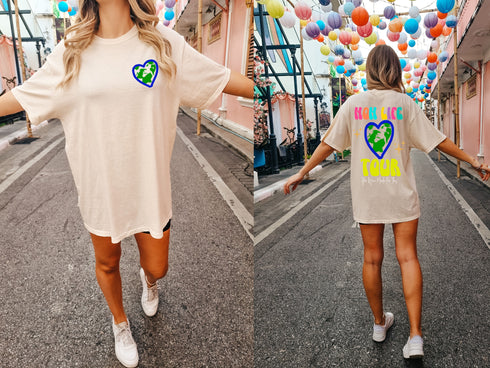 Mom Life World Tour Tee - Oversized Fit, Multiple Colors